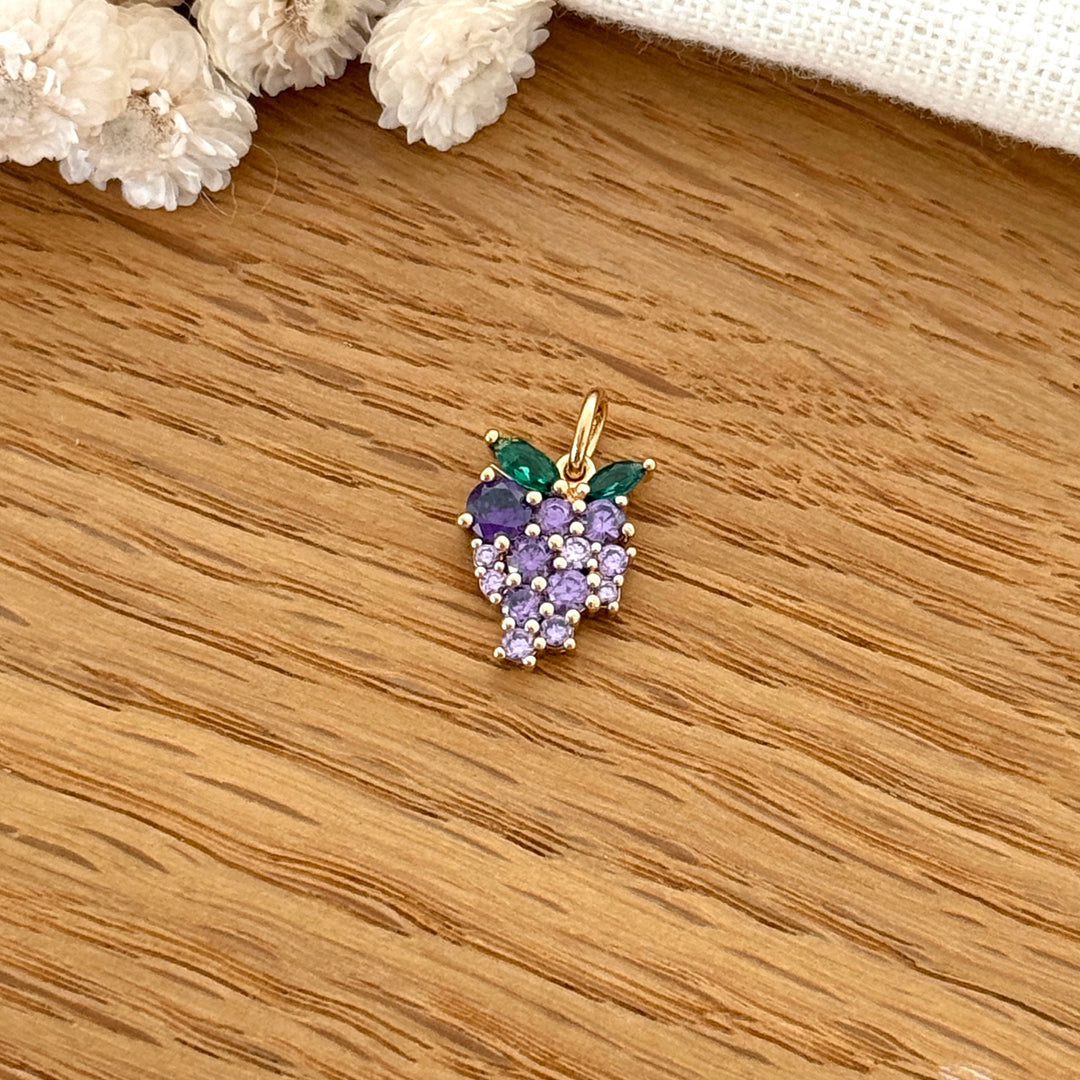 Pendentif "Raisin" plaqué or