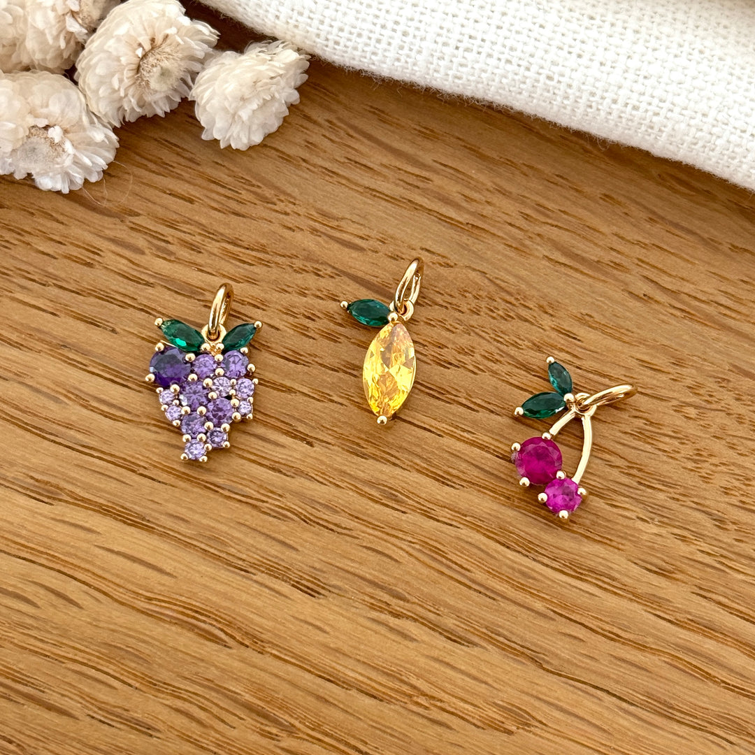 Pendentif "Citron" plaqué or