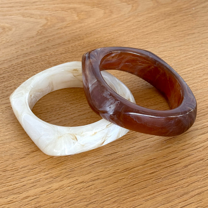 "Diane" brown resin bangle