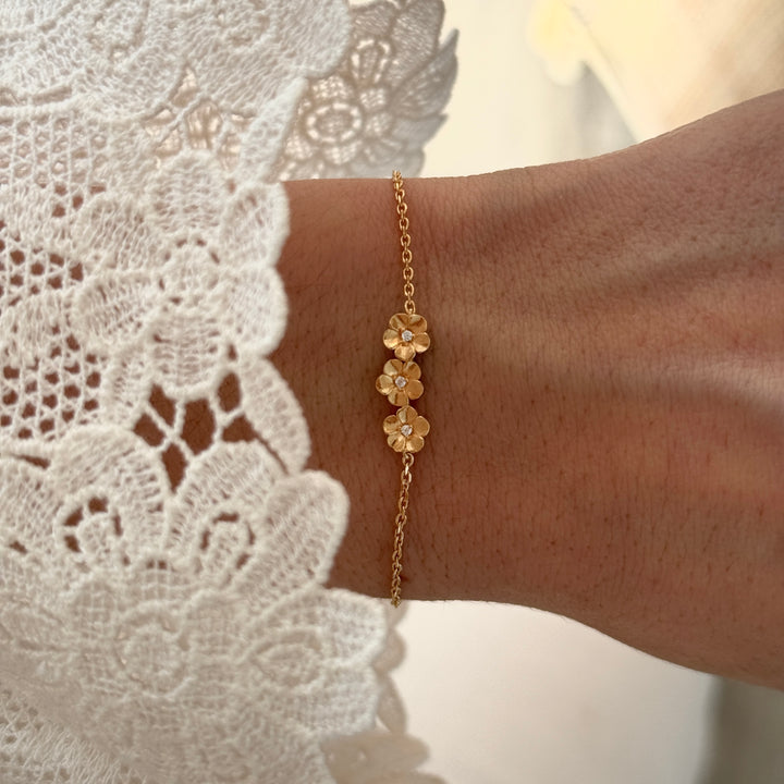 Bracelet "Romane" plaqué or