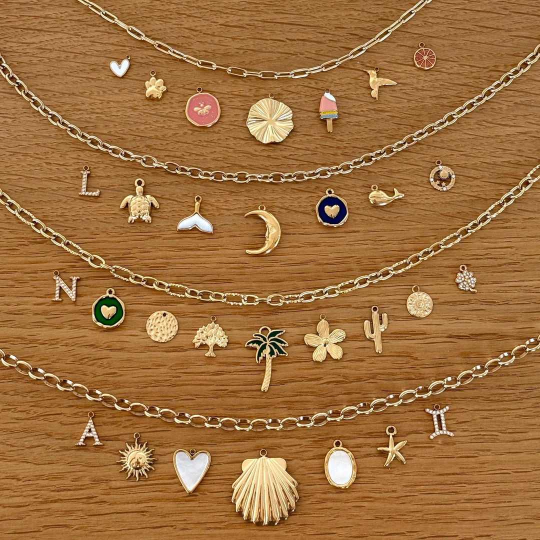 Collier charms personnalisable acier