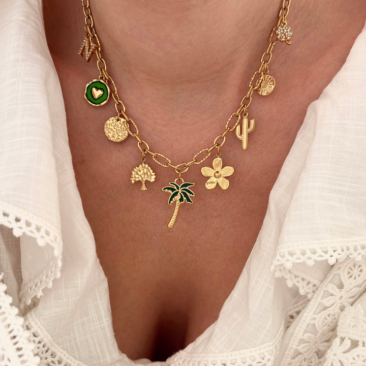 Collier charms personnalisable acier