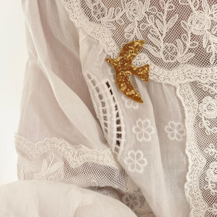 Broche pins "Colombe" acier