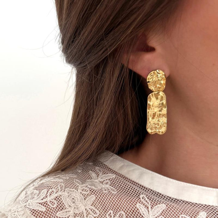 Boucles d'oreilles "Rena" acier