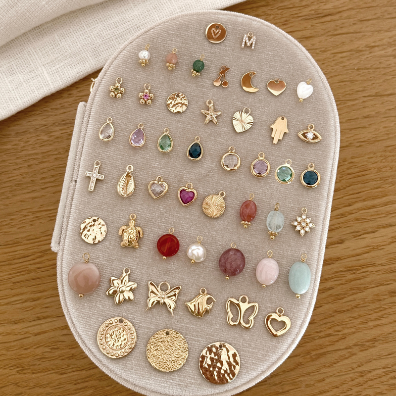 Bracelet charms personnalisable plaqué or