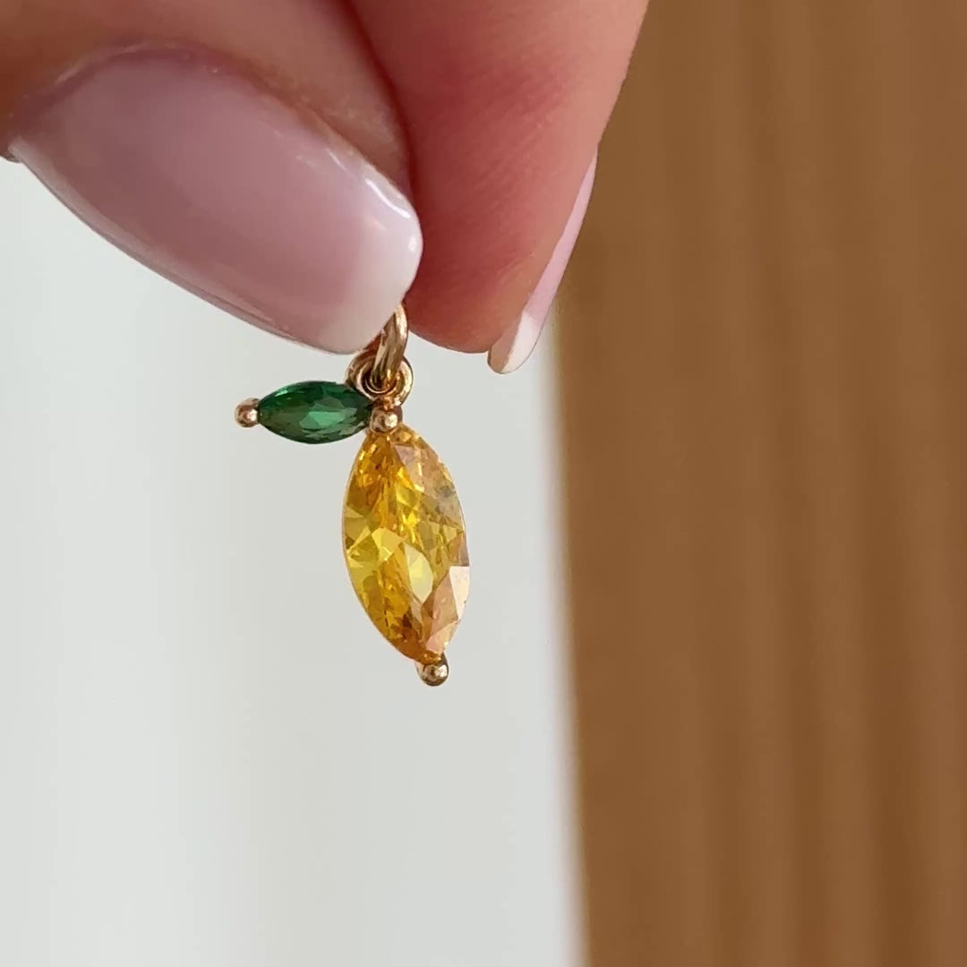 Pendentif "Citron" plaqué or