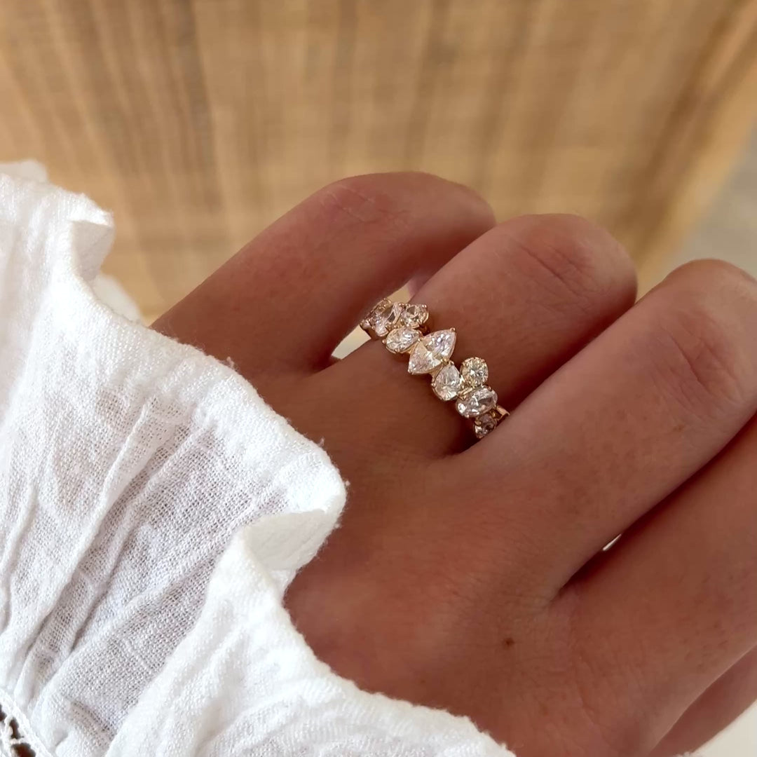 Bague "Reine" plaqué or