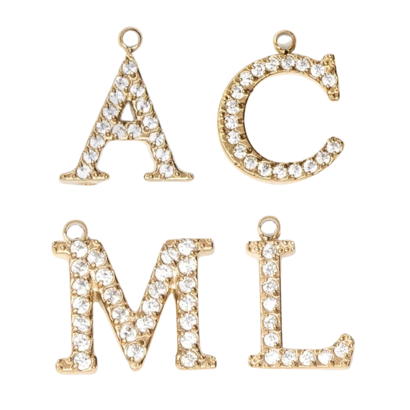 Charms "Lettres" acier