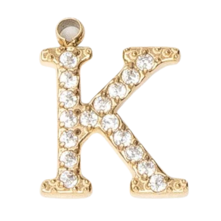 Charms "Lettres" acier