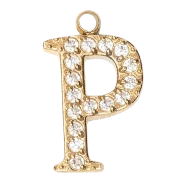 Charms "Lettres" acier