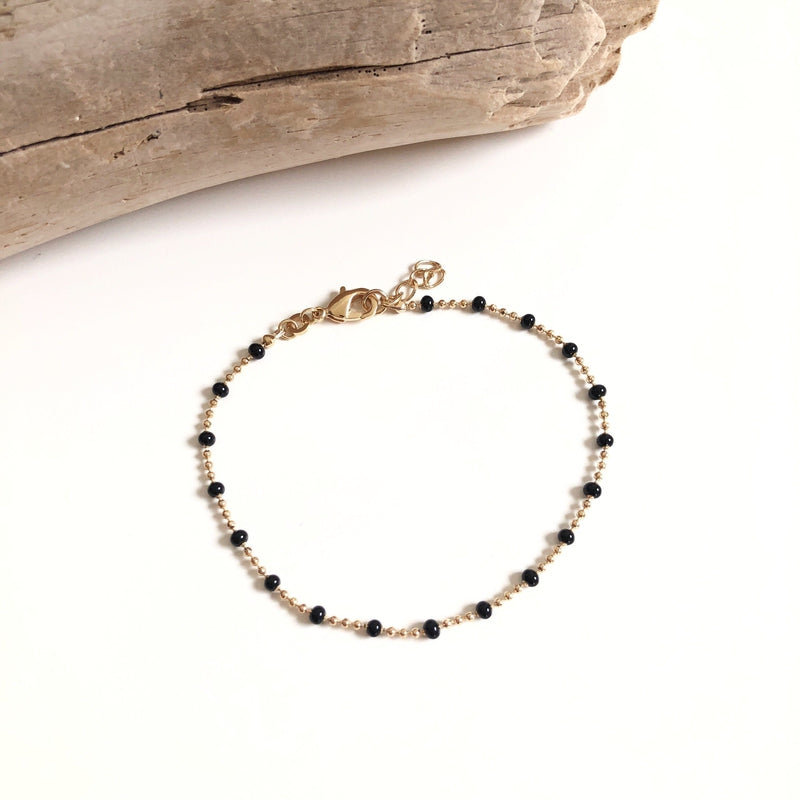 Bracelet "Shay" noir instants-plaisirs 