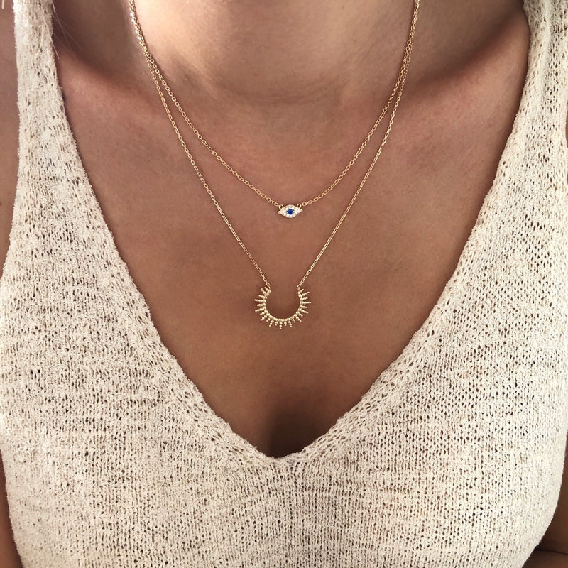 Collier Soleil Collier Plaqué Or Fantaisie Collier