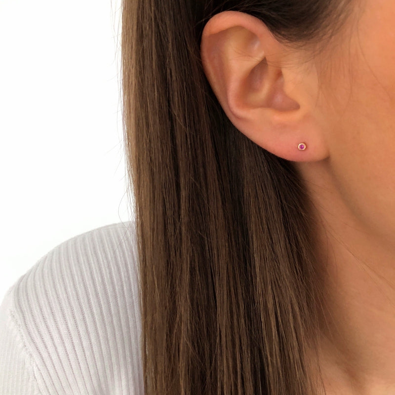 Boucles d'oreilles "Dulci" rose plaqué or-instants-plaisirs-Instants Plaisirs • Bijoux