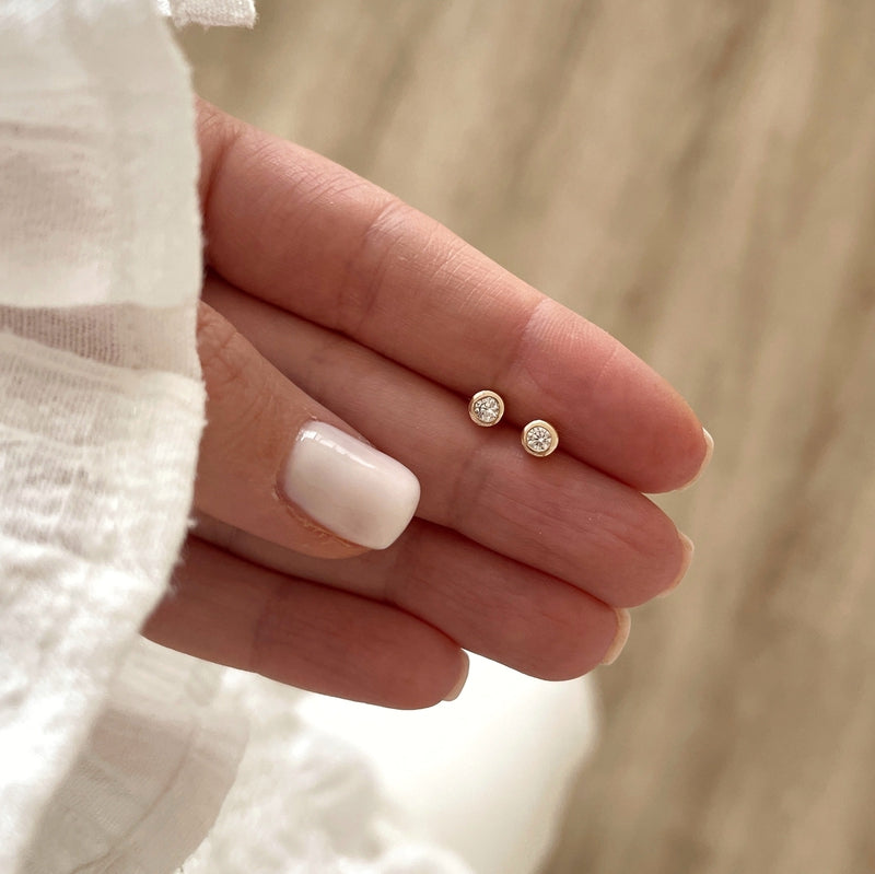 Pendientes «Bree» chapados en oro - Pendientes - instants-plaisirs -Instants Plaisirs | Joyería