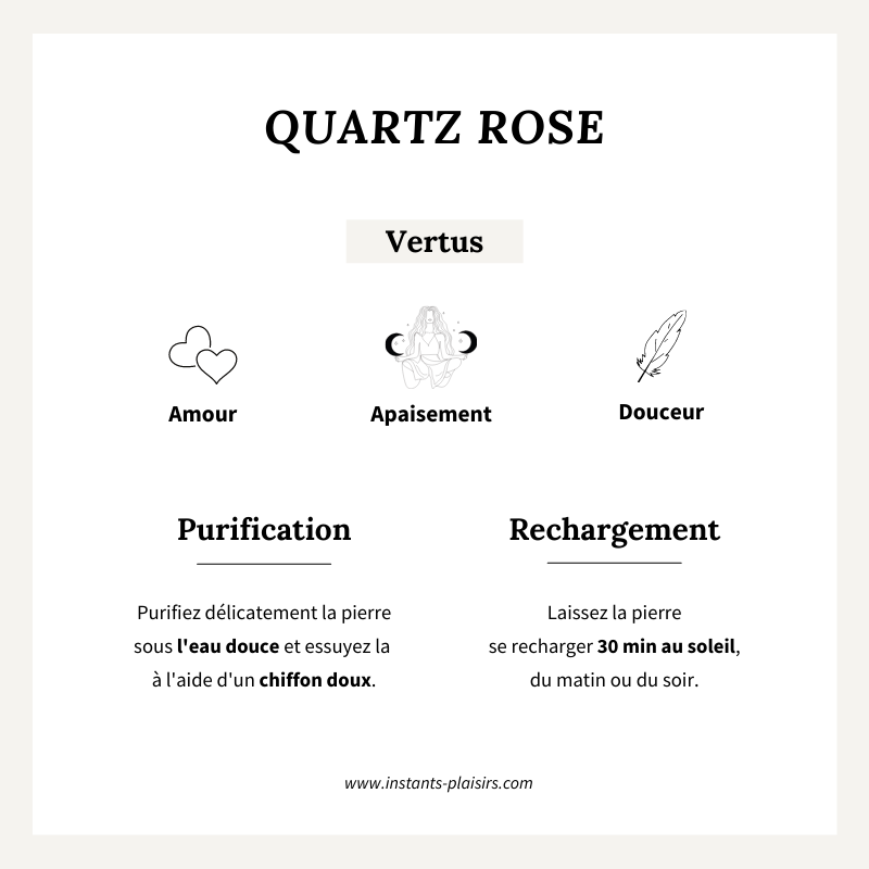 Bracelet "Hamin" quartz rose plaqué or-Bracelets-instants-plaisirs-Instants Plaisirs | Bijoux