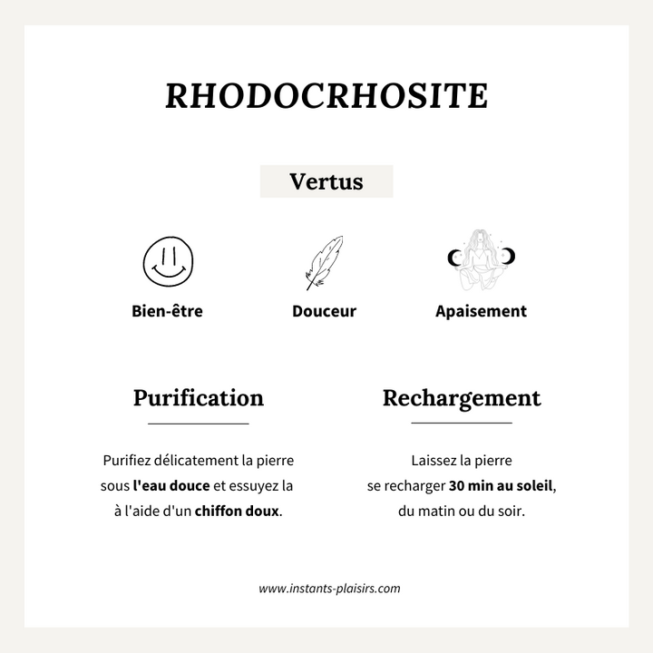 Charm "Rhodochrosite" plaqué or-Breloques et pendentifs-Instants Plaisirs • Bijoux-Instants Plaisirs | Bijoux