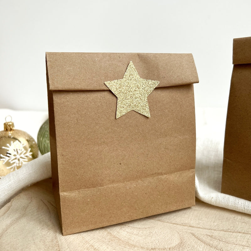 Pochette cadeau-Boîtes à cadeaux-Instants Plaisirs • Bijoux-Uni avec étoile dorée-Instants Plaisirs • Bijoux