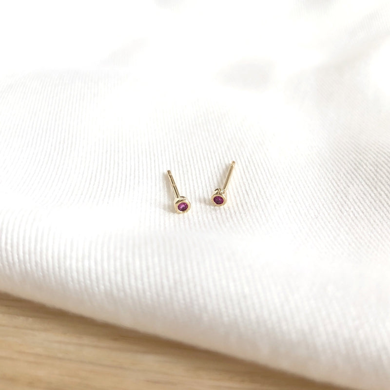 Boucles d'oreilles "Dulci" rose plaqué or-instants-plaisirs-Instants Plaisirs • Bijoux