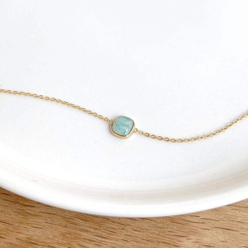 Bracelet "Rosalie" amazonite plaqué or-Bracelets-instants-plaisirs-Instants Plaisirs | Bijoux
