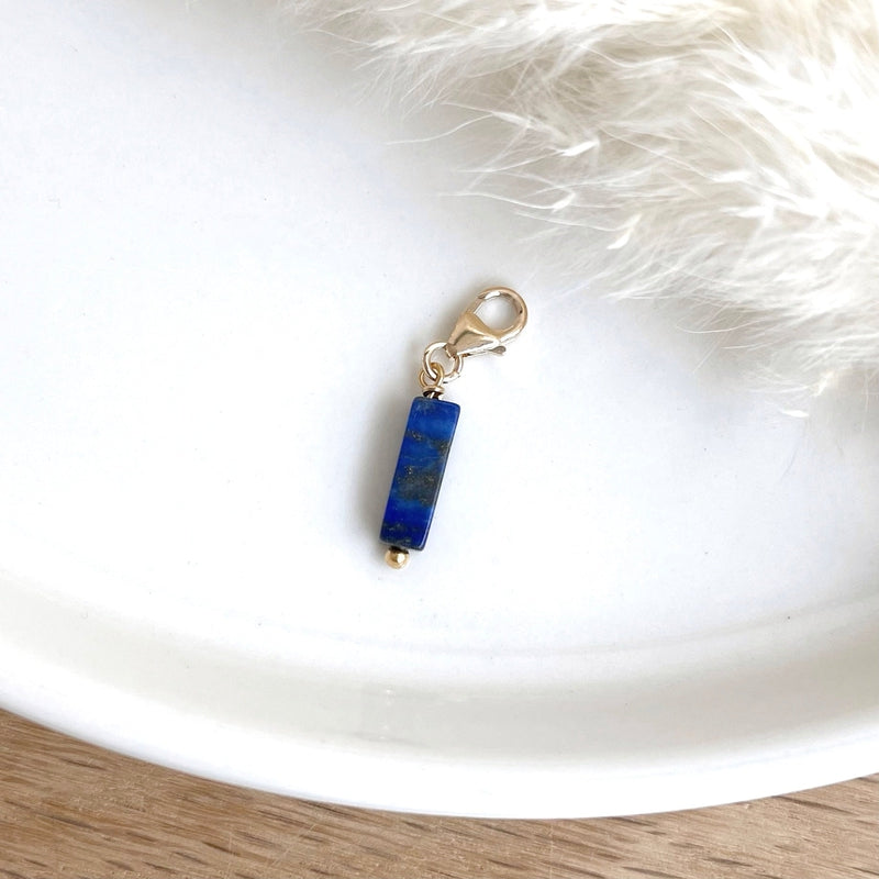 Charm "Lapis Lazuli" plaqué or-Breloques et pendentifs-Instants Plaisirs • Bijoux-Instants Plaisirs | Bijoux