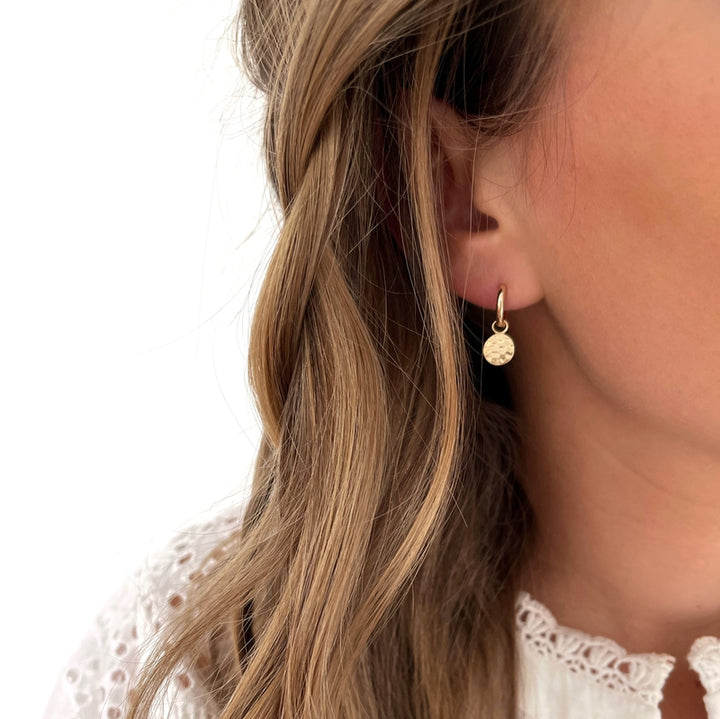 "Mady" Gold-Plated Mini Hoop Earrings - moments-pleasures -Instants Plaisirs • Jewelry