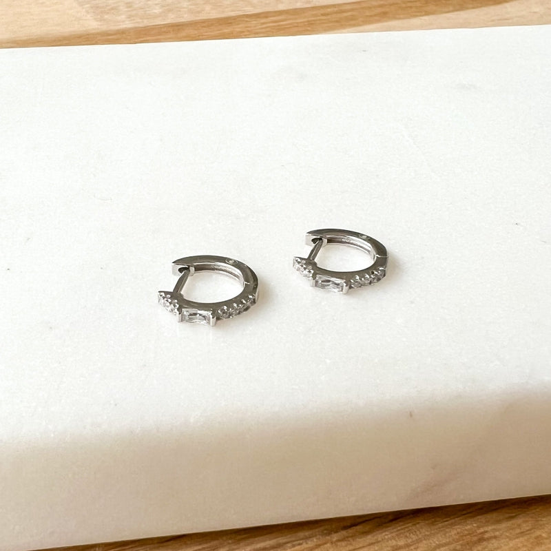 Mini créoles "Tycia" argent-Boucles d'oreilles-instants-plaisirs-Instants Plaisirs • Bijoux