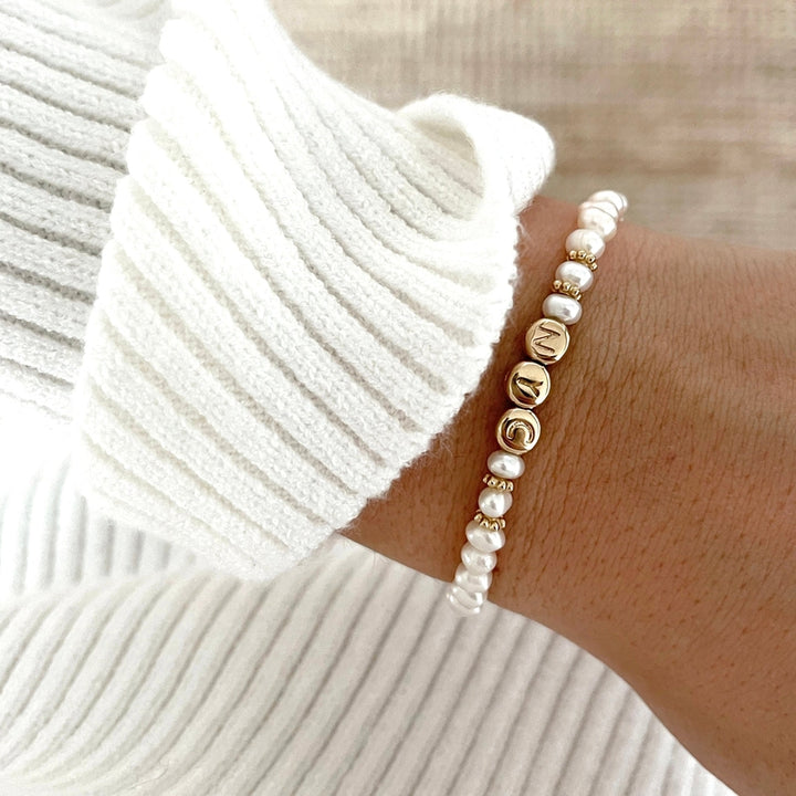 Bracelet "Galia" Perles plaqué or-Bracelets-instants-plaisirs-Instants Plaisirs | Bijoux