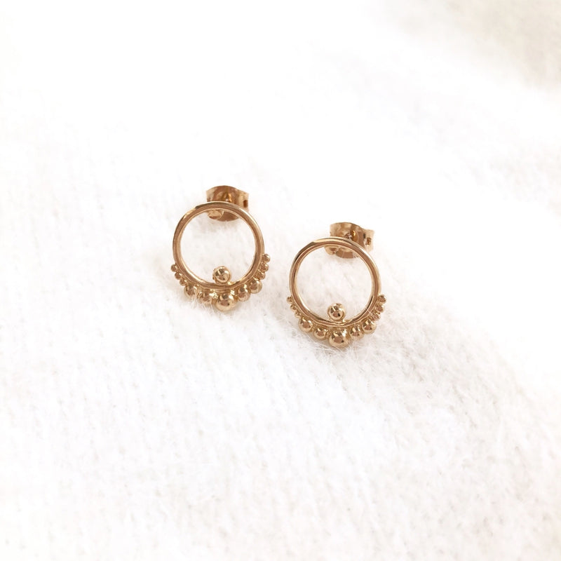Boucles d'oreilles "Marissa" plaqué or-Instants Plaisirs • Bijoux