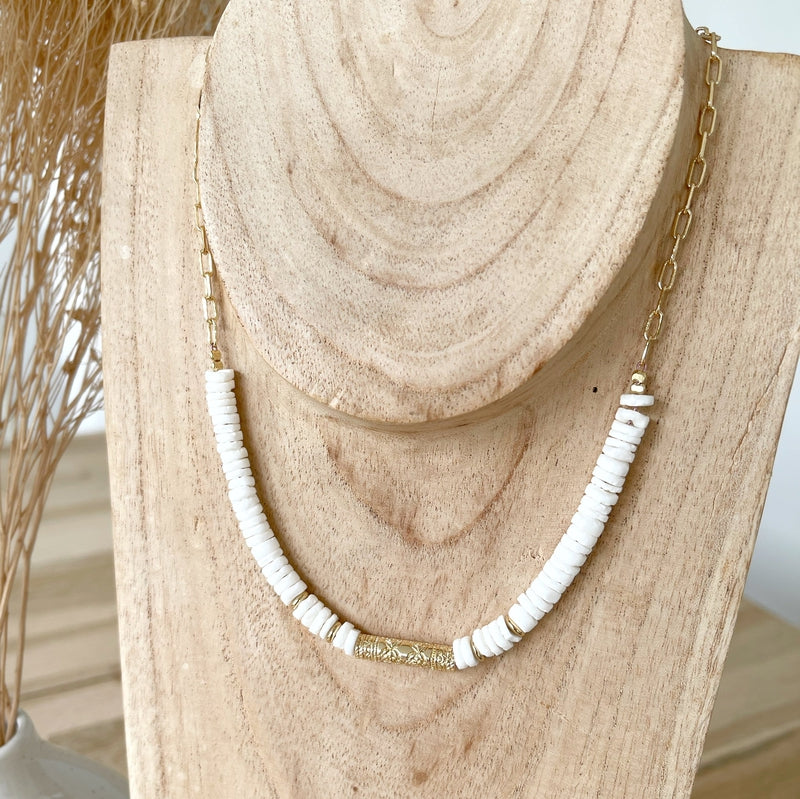 Collier "Gili" plaqué or-Instants Plaisirs • Bijoux-Ajustable jusqu'à 40cm-Instants Plaisirs • Bijoux
