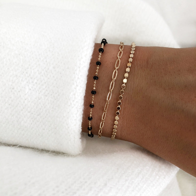 Bracelet "Shay" noir-instants-plaisirs-Instants Plaisirs • Bijoux