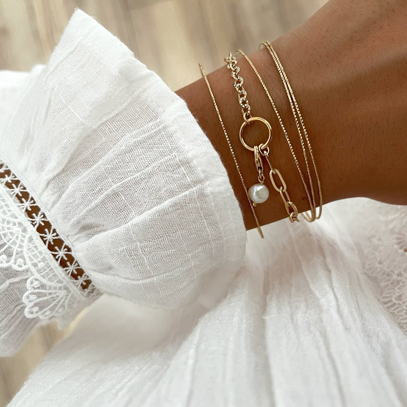 Bracelet "Apolline" plaqué or-instants-plaisirs-Instants Plaisirs • Bijoux