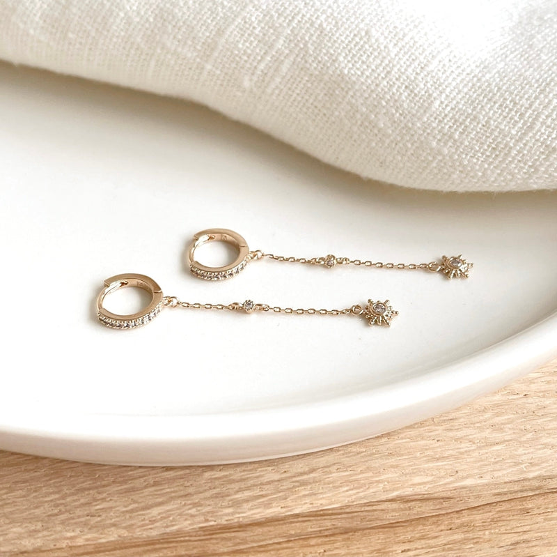 Mini créoles "Sunlight" plaqué or-Boucles d'oreilles-instants-plaisirs-Instants Plaisirs • Bijoux